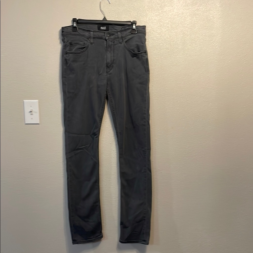 PAIGE Men's Charcoal Slim Jeans
